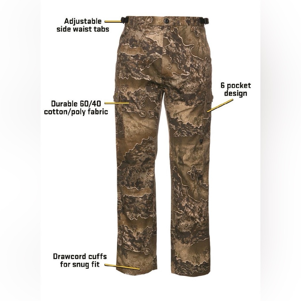 Shield Blocker Outdoors Fused Cotton Hunting Pants, Youth Realtree print - Picture 3 of 3